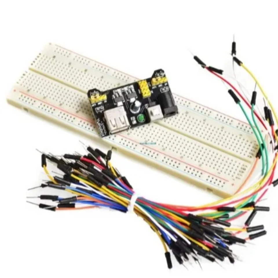 3,3V/5V MB102 Power Board Power Modul MB-102 830 bodov bezpolovná prototypová doska s chlebom 65 Flexibilné prepojovacie drôty