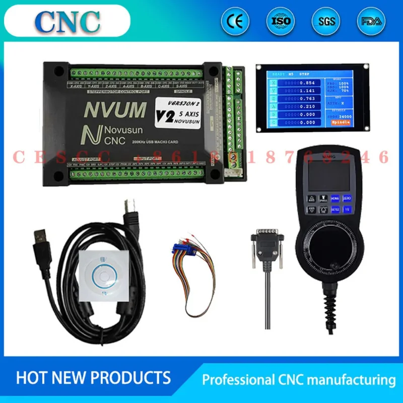 3/4/5/6axis nvum mach3 NVEM gravírovanie ovládacieho karty pohybu CNC Controller NVMPG Digital Display Handwheel predĺžené prenosy
