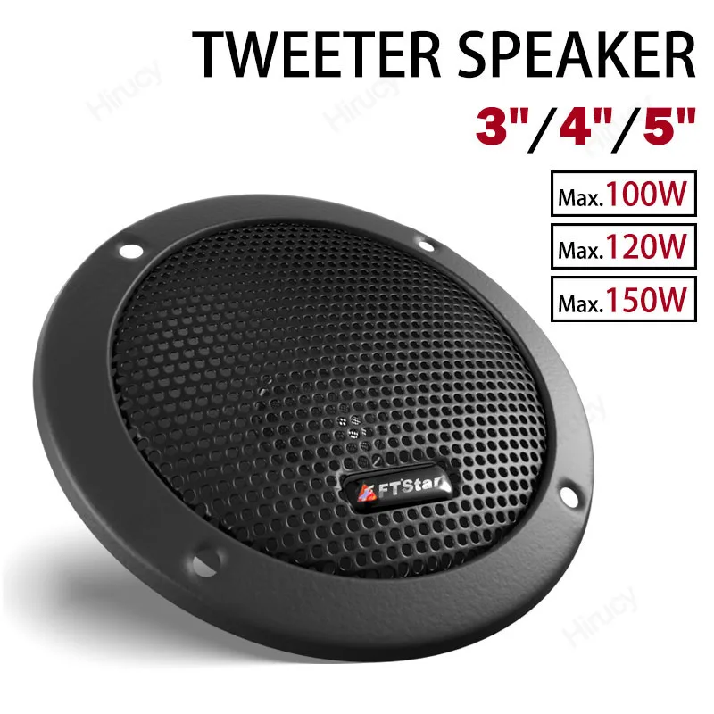 3 4 5 palcových reproduktorov automobilov Max.100W/120 W/150 W Auto Auto Audio Tweeter Vysoko kvalitný reproduktorový reproduktor s plným rozsahom