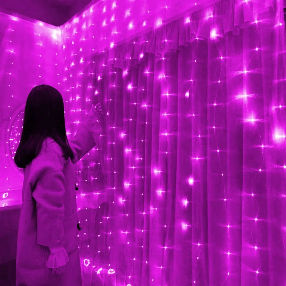 3/4/6m USB LED curtain 8modes diaľkové ovládacie struny Svetlá dovolenka svadobné rozprávkové svetlá pre girlandské svetlá pre dekoráciu obývacej izby v spálni