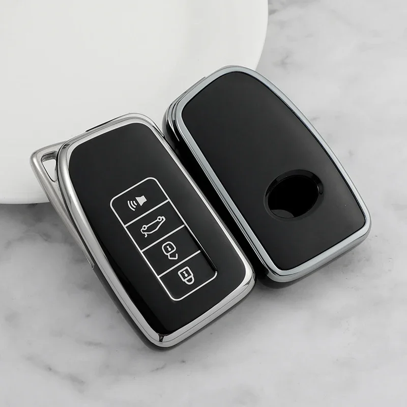 3 4 Bottons Silver TPU TPU Kľúčový kryt pre kľúče pre Lexus NX GS RX IS ES GX LX RC 200 250 350 LS 450H 300H KEY KEY FOB DOPLNKA PRÍSLUŠENSTVO