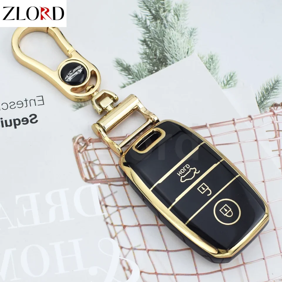 3/4 gombíky TPU Set Car Key Case pre Kia Ceed Rio Rio5 Sportage R K3 KX3 K4 K5 CEED Sorento Cerato Optima 2015 2016 2016 Keychain