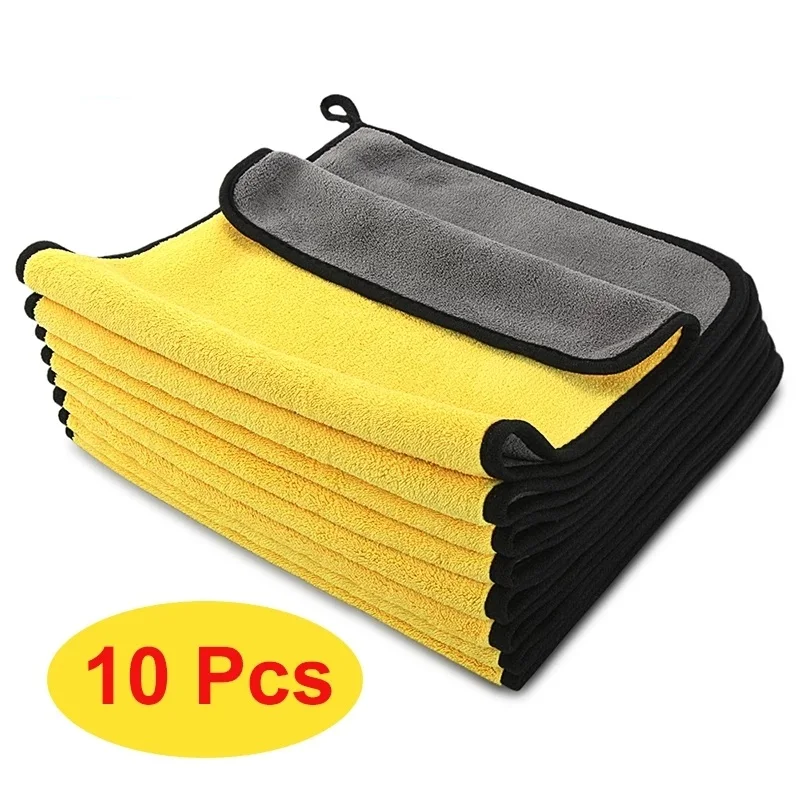 3/5/10 PCS Extra mäkké umývanie automobilu mikrovláknový uterák Čistenie sušenia handričku na starostlivosť o auto s podrobnosťami o aute umývanie