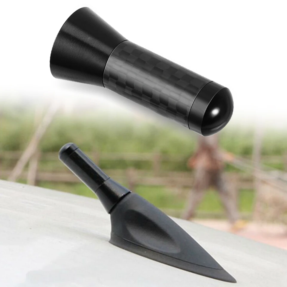 3,5 cm Car Carbon Fiber Short Stubby Mast Anténa pre Mercedes Benz Abcesvmr Cls Glk Clk Slk Gle Class W168 W169 W176 W177