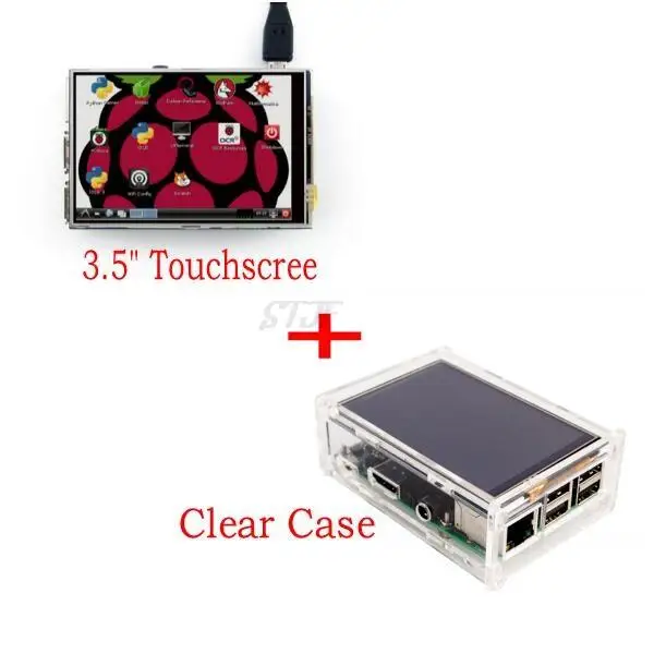 3,5 LCD TFT dotykový displej so stylusom pre Raspberry Pi 2 Pi 3 + akrylové priehľadné puzdro