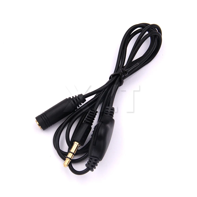 3,5 mm jack aux muž do 3,5 mm ženský adaptér predlžovací kábel M/F Audio stereofónny kábel s drôtom slúchadiel pre slúchadlá ovládacieho prvku hlasitosti