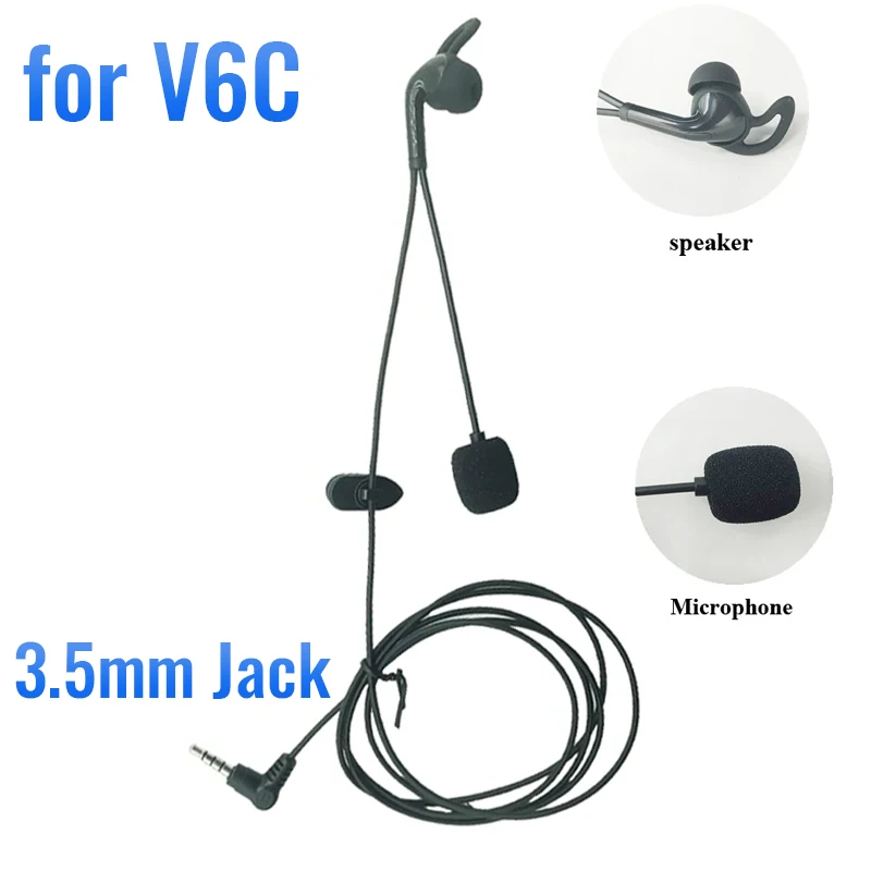 3,5 mm konektor do uší slúchadlá vhodné pre EJEAS FBIM V6 V6C V4 V4C Interphone Intercom Headset rozhodca