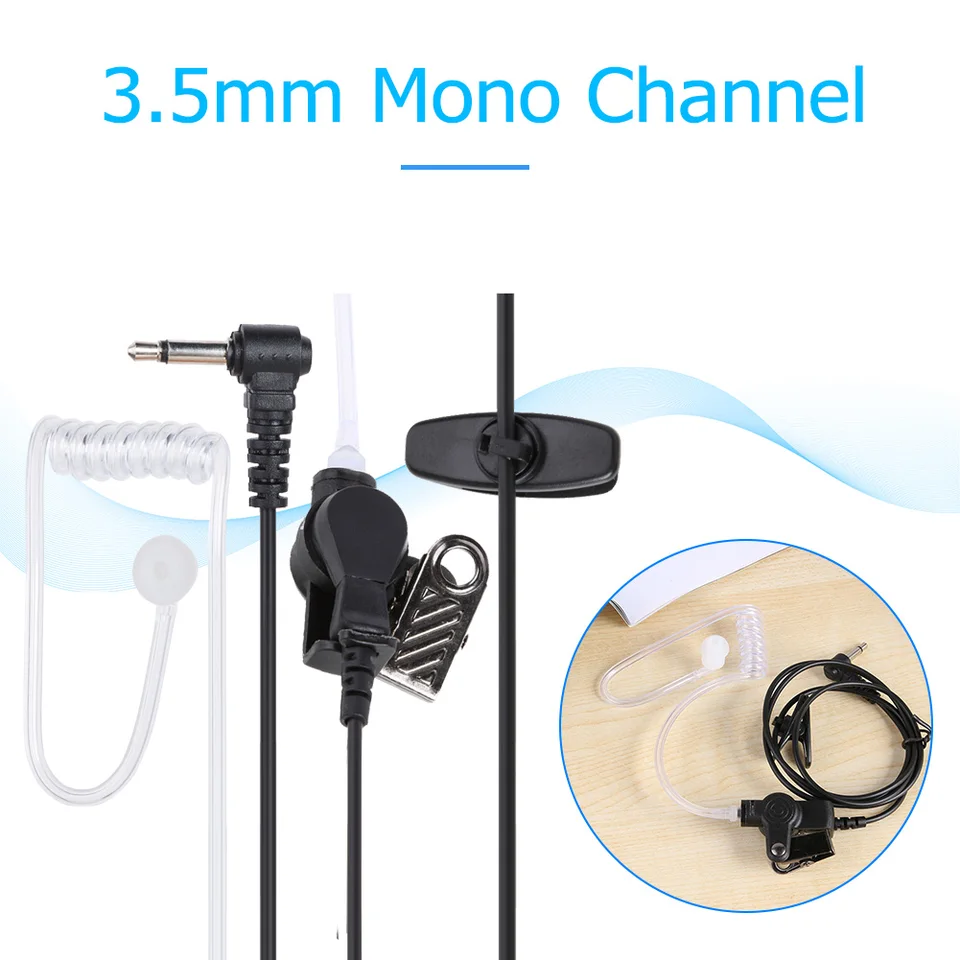 3,5 mm mono jack počúvajte iba priehľadnú slúchadlá akustickej trubice slúchadlá