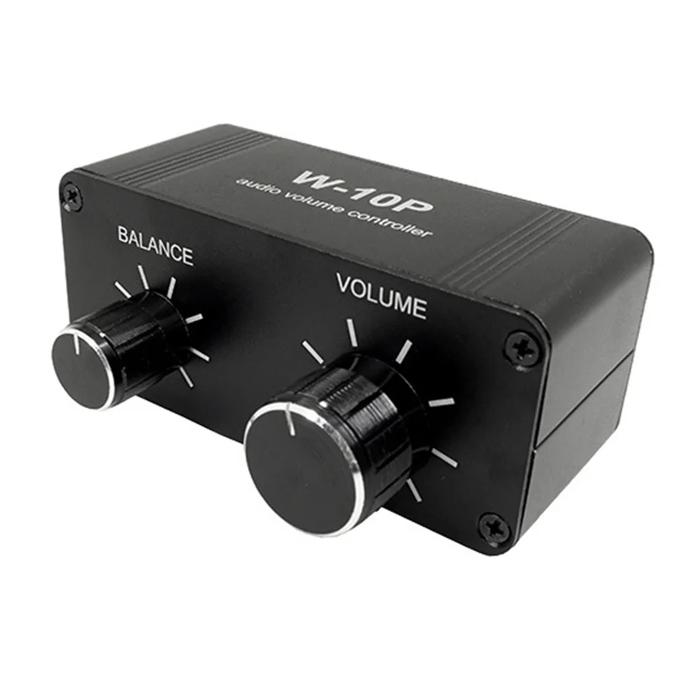 3,5 mm RCA prenosný ovládač hlasitosti Preposilňovač predposilňovač W-10P stereofónny duálny kanál Stereo Audio Mini Balance Music Home Sound
