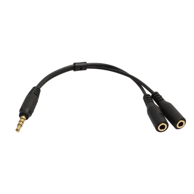 3,5 mm stereofónny zvukový muž do 2 ženských adaptérov prevody náhlavných súprav mikrofónový kábel adaptér mobilných telefónov Príslušenstvo