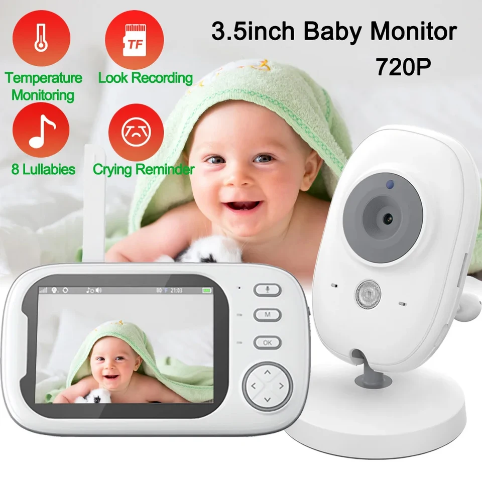 3,5 palcový bezdrôtový video detský monitor Nočné monitorovanie teploty videnia 2 Way Audio Talk Detská opatrovateľka bezpečnostnej kamery
