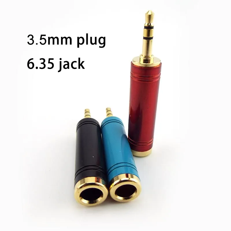 3,5 Plug 6.35 Jack Stereo Reproduktor Audio adaptér 3,5 mm muž do 6,5 mm ženský adaptér Prevodník pre počítač mobilných telefónov