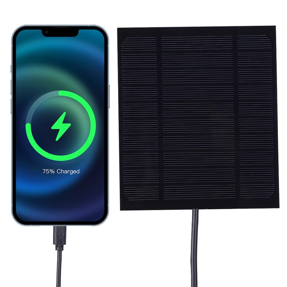 3,5 W 5V Solárny nabíjací panel Vodotesný USB Solárny panel nabíjačka Solárna nabíjačka pre nabíjanie batérie