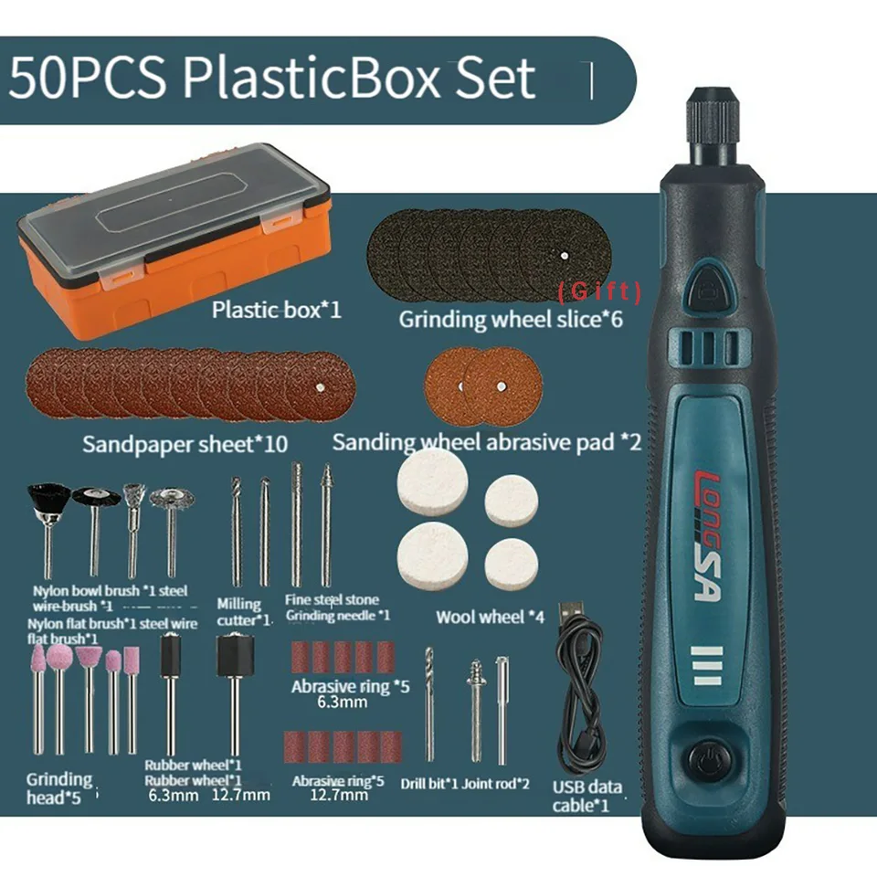 3,6V 5000-10000-15000R/min Elektrické ručné vŕtacie vŕtanie Mini Graver vŕtačka Kit Nástroje