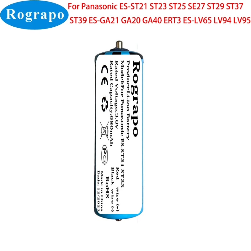 3,6V 680MAH LI-ION HLATÁRA BATTERA PRE Panasonic ES ST21 ST23 ST25 SE27 ST29 ST37 ST39 ES-GA21 GA20 GA40 ERT3 ES-LV65 LV94 LV95