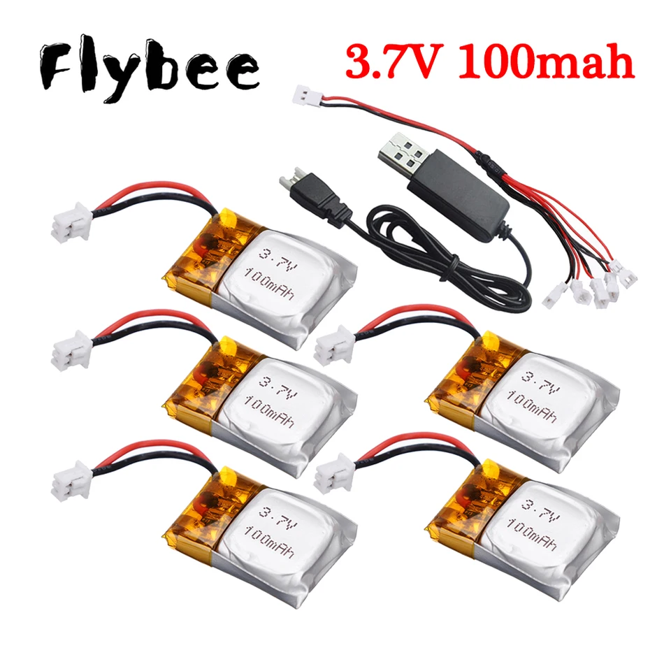 3,7 V 100 mAh batéria USB Nabíjačka náhradné diely pre WLTOOYS V272 V282 V292 JXD JD395 Hubsan H111 RC RC HRICOPTER QUADCOPTER BATTERS