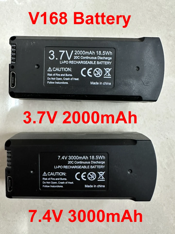 3,7 V 2000 mAh/7,4 V 3000 mAh lítiová batéria pre Skladacie štvorkoliek V168 GPS RC Nový