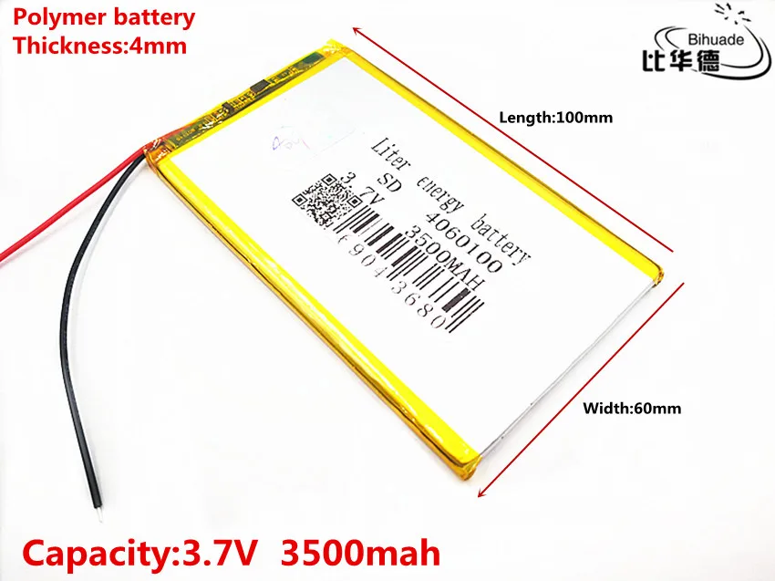 3,7 V 3500 mAh 4060100 Littium Polymer Li-Po li iónové nabíjateľné batériové bunky LiPo pre električku mobilných reproduktorov Tachograph