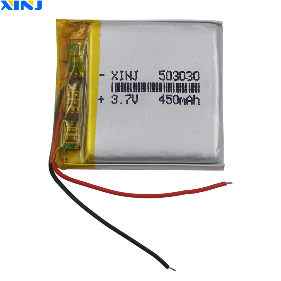 3,7 V 450 MAH 503030 Polymer Li Littium Lipo Battery Cell pre automobilový fotoaparát GPS SAT NAV Driving Recorder Bluetooth Reproduktor Dashcam