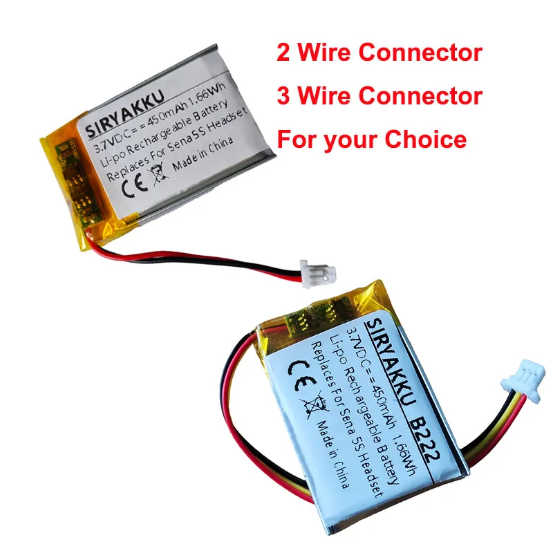 3,7 V 450 mAh XK602234 Výmena batérie pre bezdrôtové batérie náhlavnej súpravy Sena 5S SP77