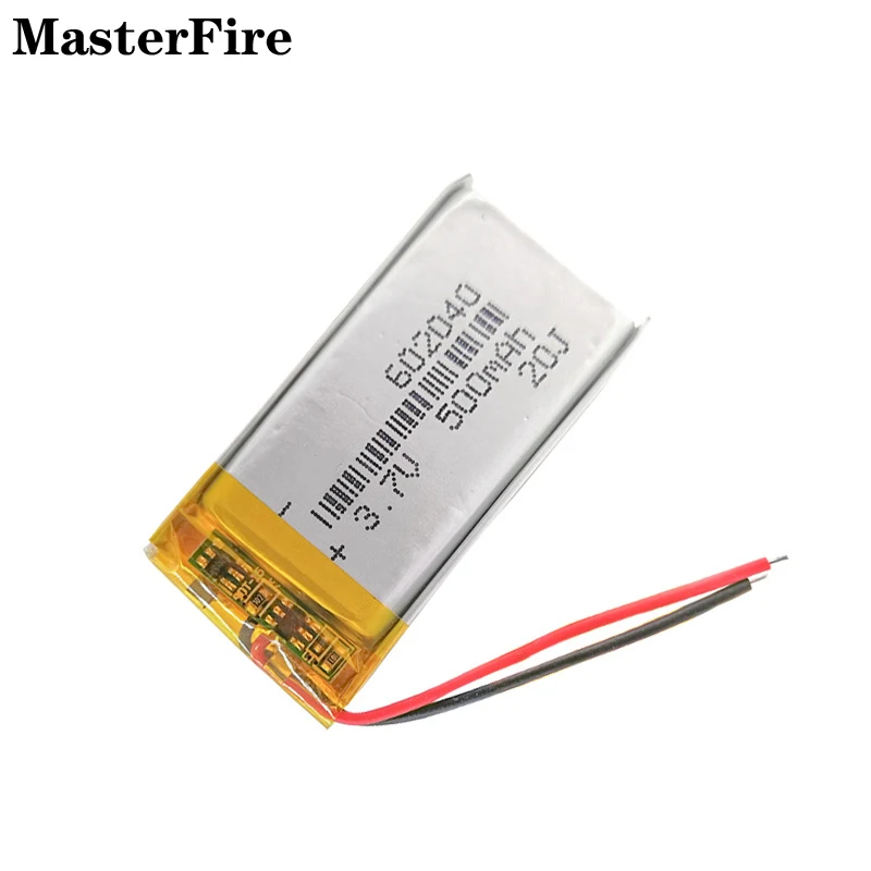 3,7 V 500 mAh Nabíjateľná lítiová polymérna batéria 602040 pre Solar Light Bluetooth Headset Hydrator Hydrator Camera Cell