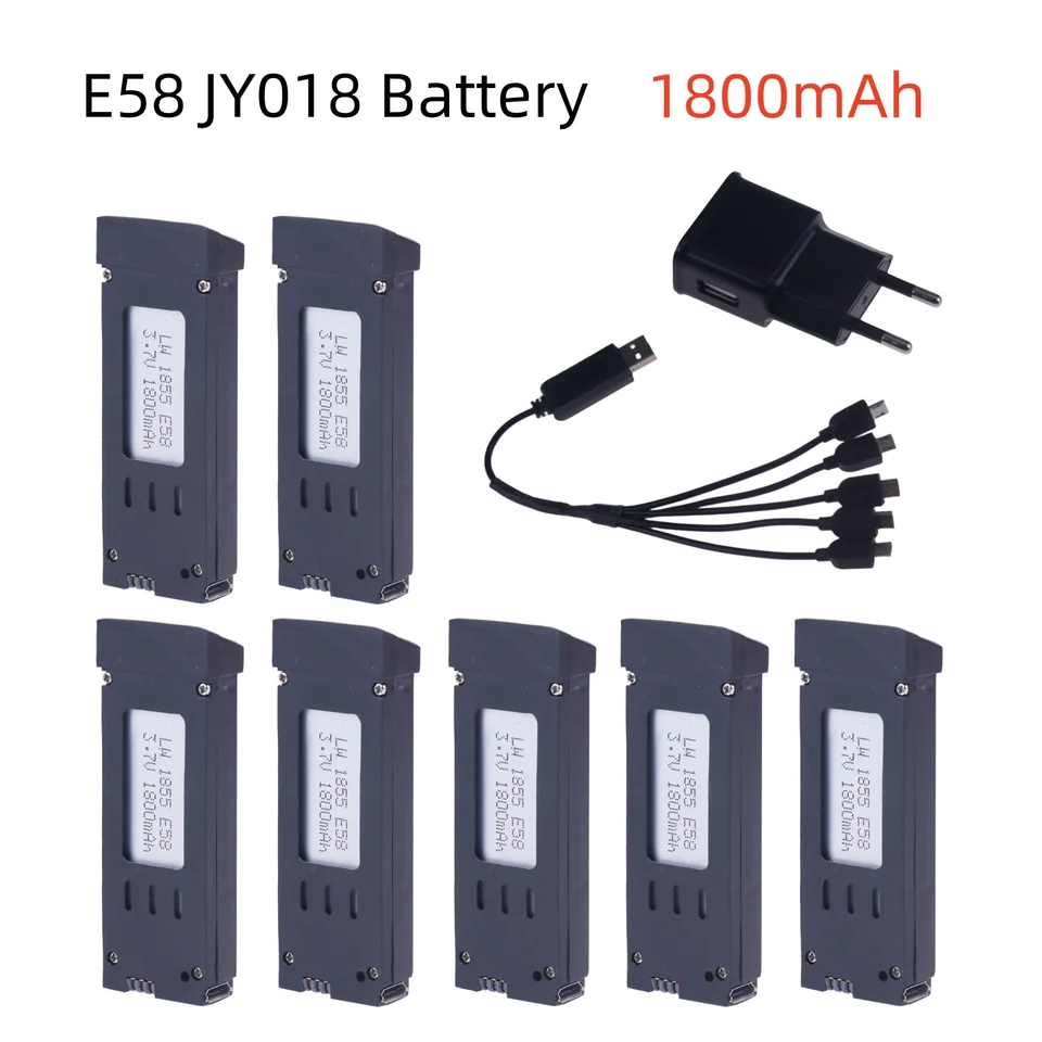 3,7V 1800MAH RC DRONE LITHIum BATTERICKÉ OVLÁDANIE UAV batérie pre E58 E68 JY109 998PRO QUADCOPTER 3KS