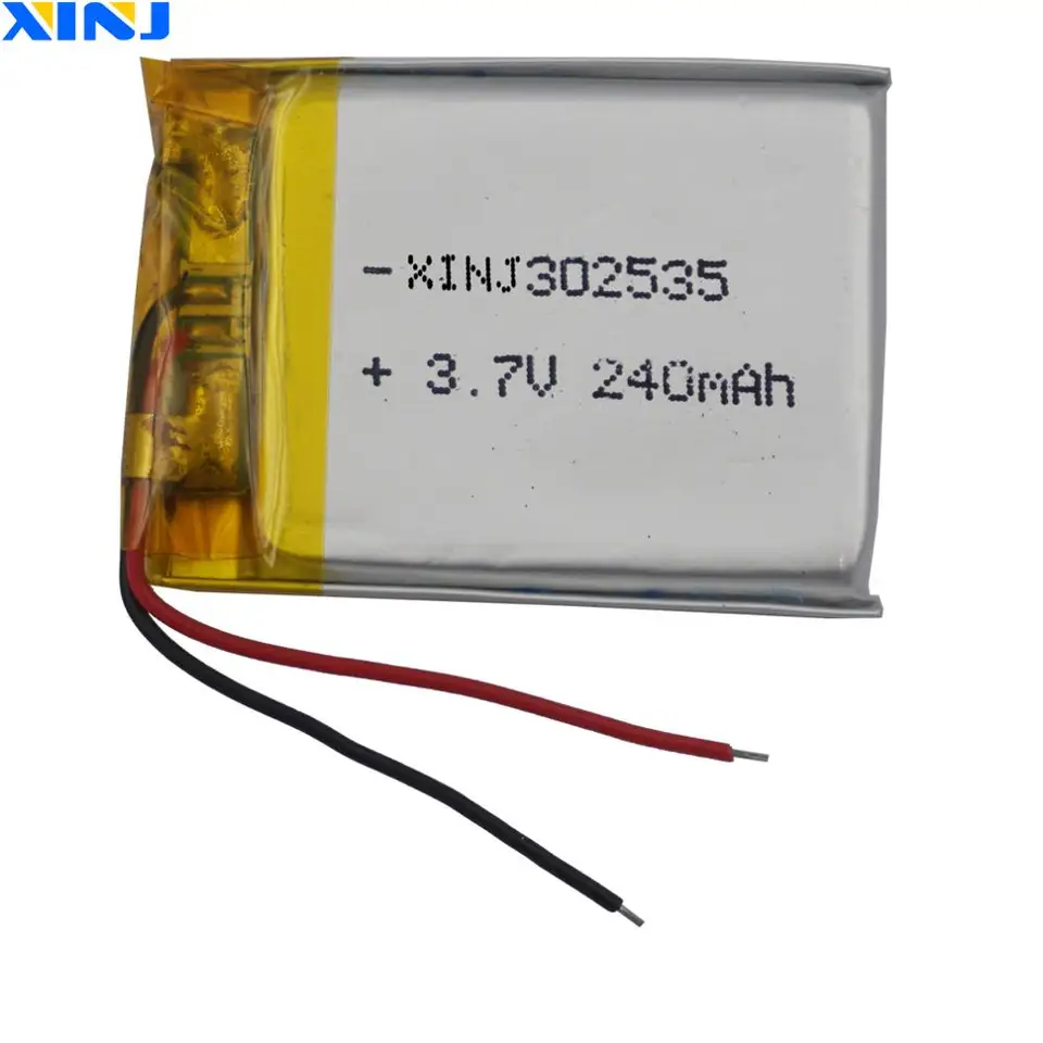3,7V 240 MAH Polymer Li lítiová batéria Lipo bunka 302535 pre GPS SAT NAV jazdecké rekordné slúchadlá DIY fotoaparát mp4 Player