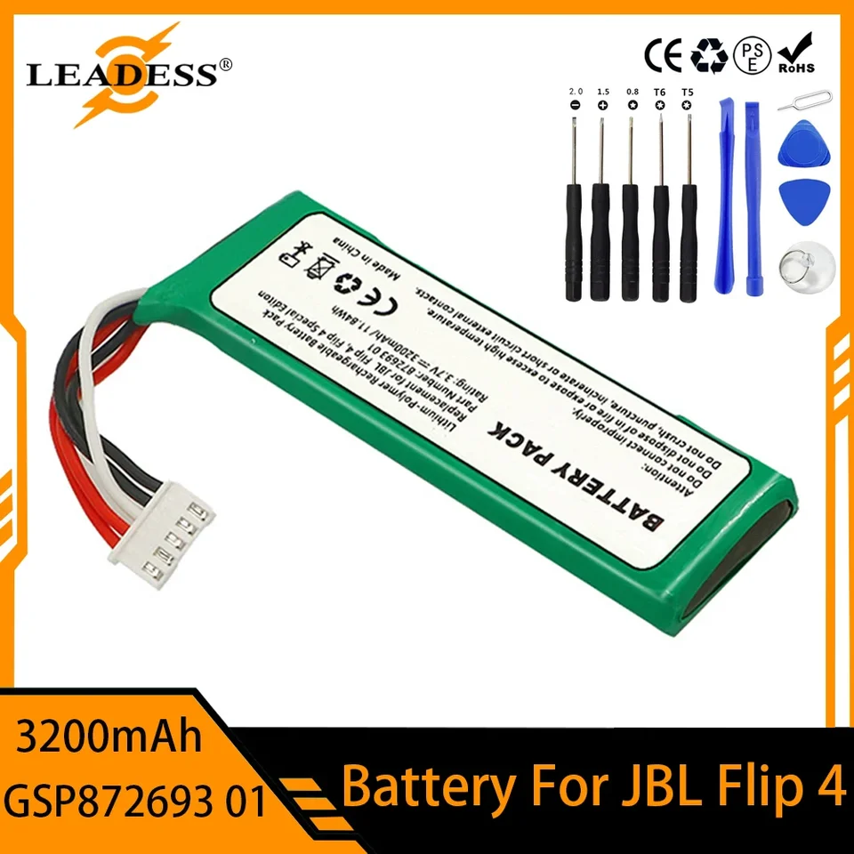 3,7V batéria pre JBL Flip 4 Flip4 3200MAH Nabíjateľná batéria GSP872693 01 pre JBL Speaker Flip 4 Flip4 Special Edition Batéria