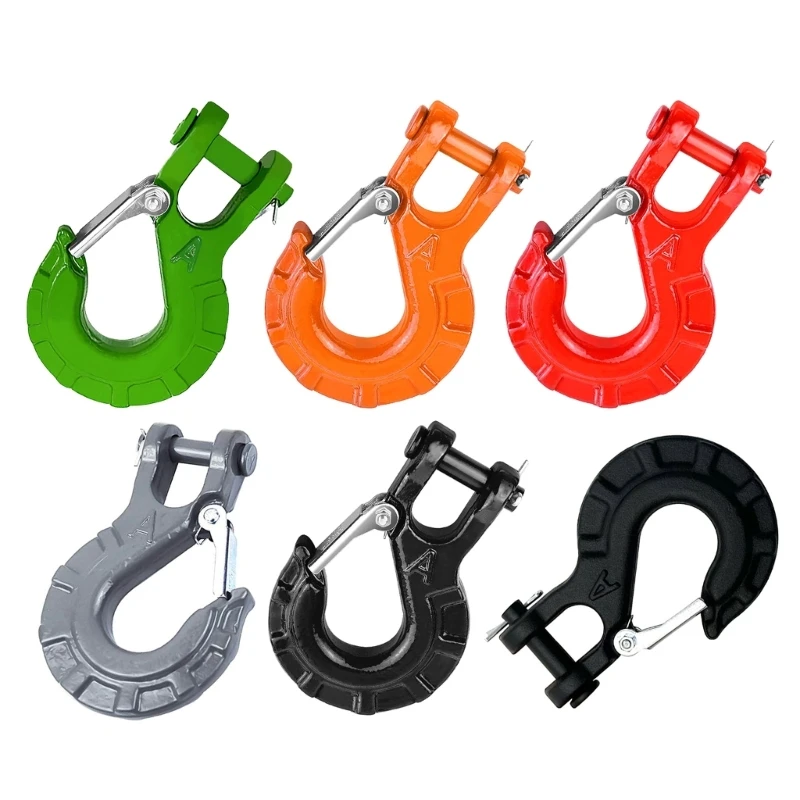 3/8 palca Clevis Slip Hook s bezpečnostnými západkami zliatiny oceľový naviják Hook pre príves Trax Transport nakladanie kapacity 6613 libier/3000 kg