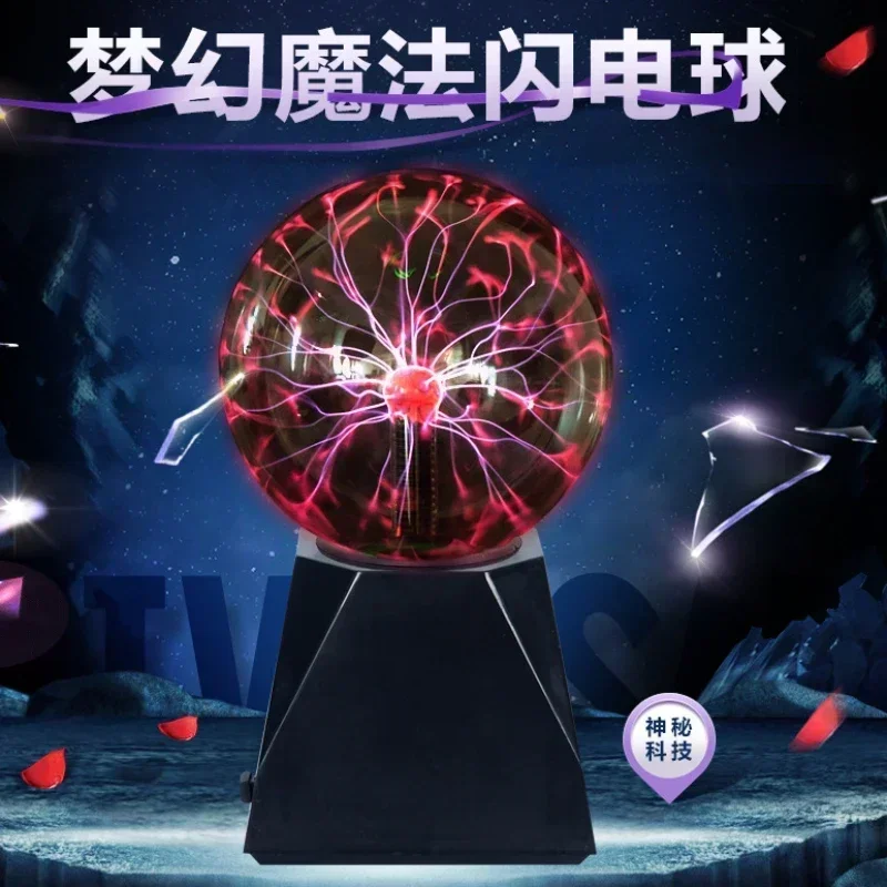 3/8 palcový zvukový ovládací prvok Magic Plazma Ball Light LED nočné svetlo Atmosféra dotykový sklenený plazmový svetlo vianočné večierky Decor Lighting