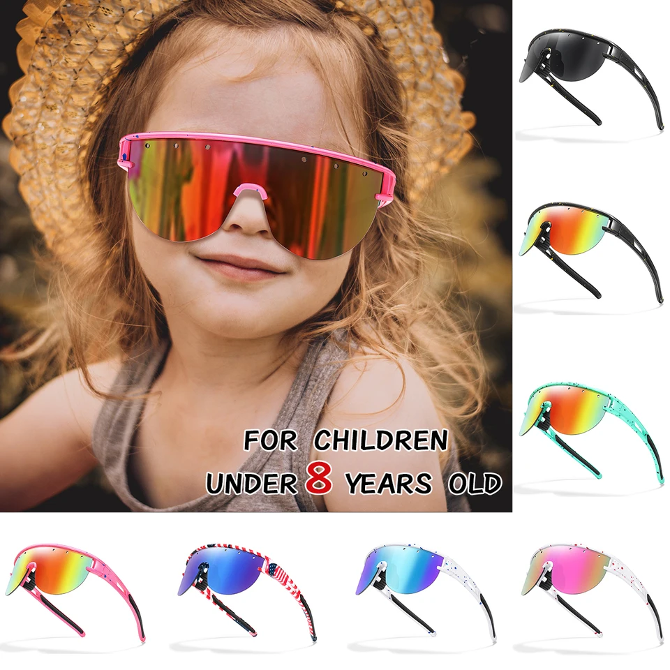 3-8 rokov mládežnícke slnečné okuliare chlapci a dievčatá cyklistické okuliare Outdoor Road Road Camping Baseball futbal futbal futbalové veterné okuliare UV400