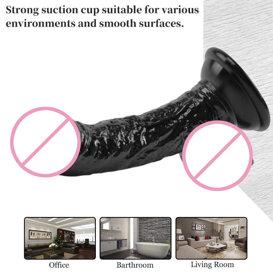 3,93 palca malé čierne sexuálne dildo análne zástrčka vagina dilatátor ženský masturbator Realistický penis erotické hračky pre dospelých Sex Products
