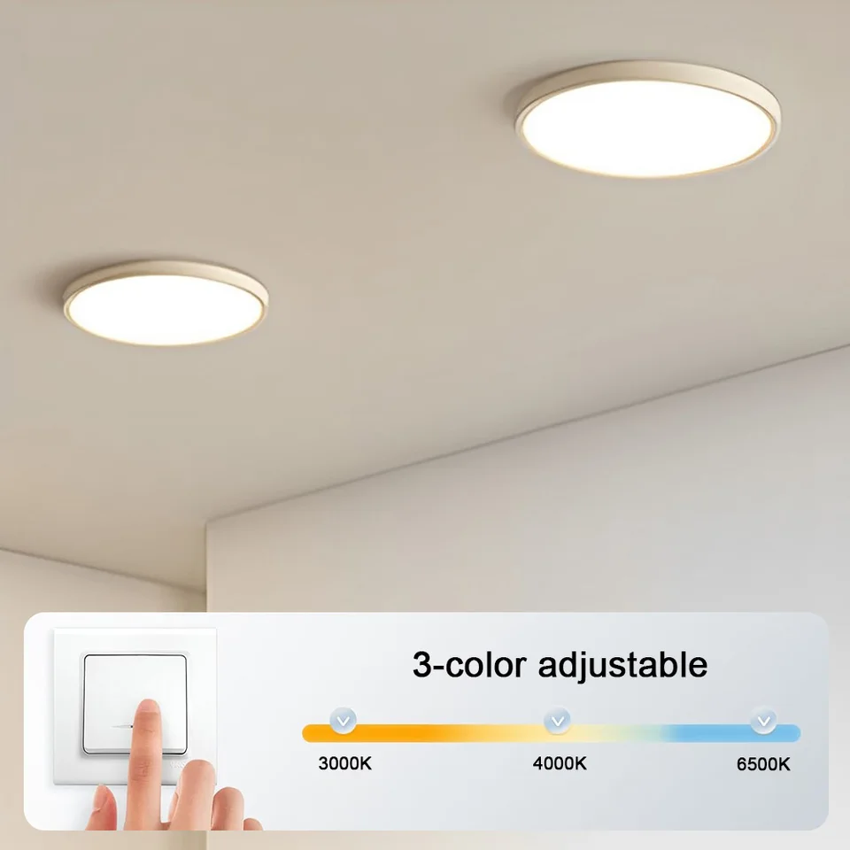 3,94 palca LED stropný ventilátor SVETLO SPETKA 3000K/4000K/6500K Domácateľná LED svetlo stropný strop Stropy