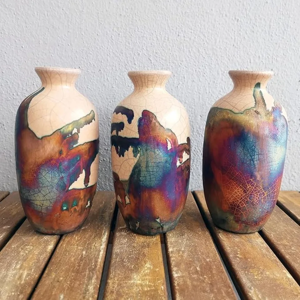 3 balenie 7 -palcovej ručne vyrábanej keramickej vázy - darčeky hrnčiarstva pre ňu, boho, darčeková krabica, darček pre mamu, družičkový svadobný darček, domáci výzdoba