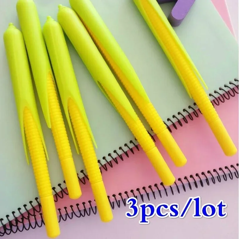 3 balenie mäkkého gumového kukuričného gélu Kreatívne gélové gélové perá kancelárske potreby Materiály Office School Supplies