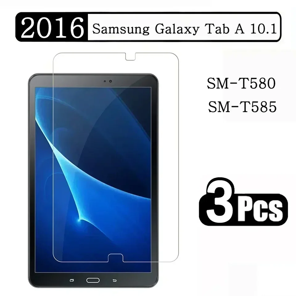 (3 balíčky) Temperované sklo pre tab galaxie Samsung Galaxy A 10.1 2016 SM-T580 SM-T585 T580 T585 Tablet Film Ochranca obrazovky