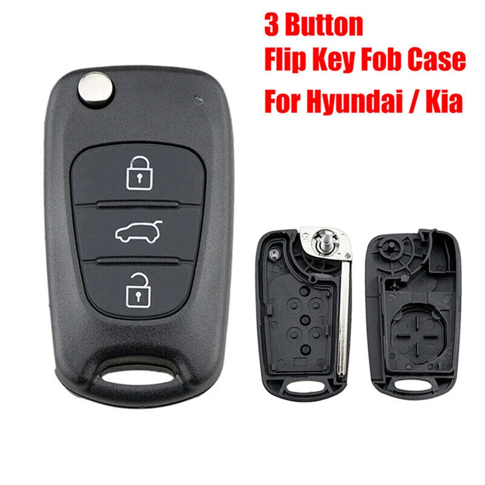 3-button Flip Key FOB Case Shell 954301J000# pre Hyundai- i20/i30/x35/ix20 Veloster pre Kia- Sportage Ceed Picanto Remote Key