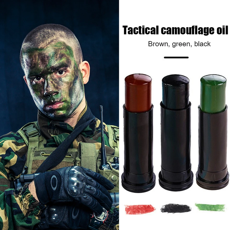 3 farby camo facka proti prenosnej maskovacej farbe na tvár