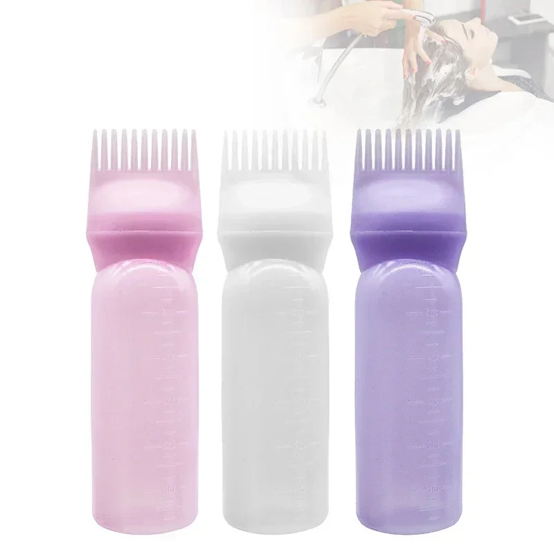 3 farby vlasové farbivo Aplikátor Brush Brush Fľaše farbenie šampón fľaša olejový hrebeň vlasy farbivo Fľaša aplikátor kader
