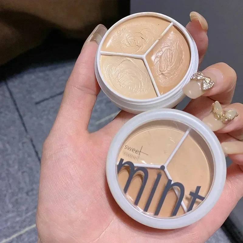 3-farebný korektor Palette Foundation Cream Plné pokrytie Oblek pre všetky make-up pokrytie pokožky Tmavé kruhy Akné póry krémová základňa