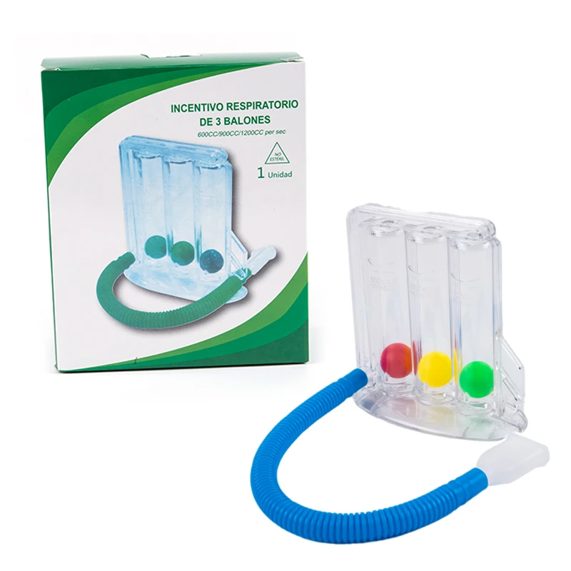 3 gule Dýchacieho cvičenia Pľúcny funkcia Vylepšovanie trénera respiračná spirometria dychový systém merania dychu