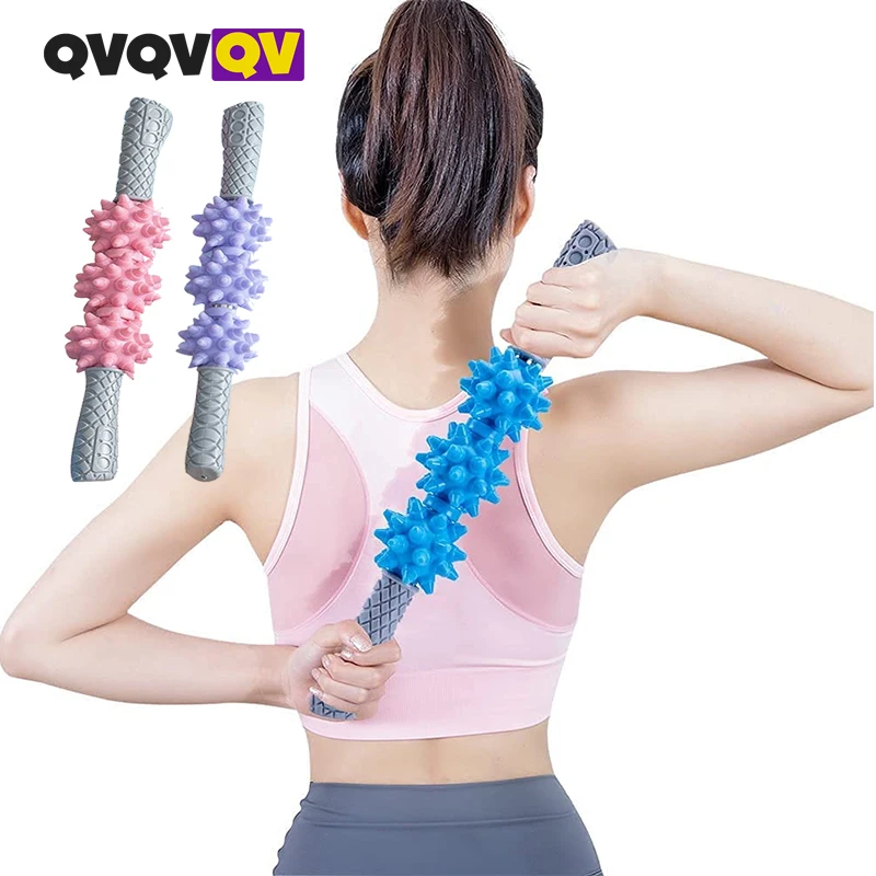 3 gule Yoga Masážový valčekový palica Spúšťací bod proti celululitu Masáž Masáž Masáž Masáže Masáže svalové uvoľnenie valca Uvoľnite stres