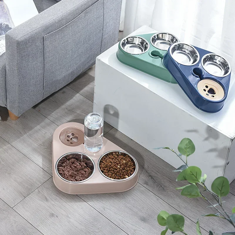 3 in 1 Pet Dog Feeder Bowl s fľašou pre psú fľašu s kapacitou