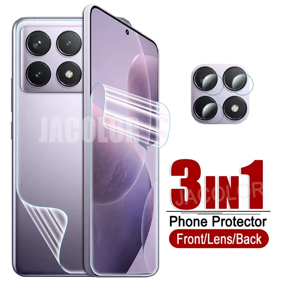 3 IN1 Hydrogel Film pre Xiaomi Redmi K70 PRO XIOMI Xiaomy Redmy K 70 70Pro Kamera Glass Glass Chard Screen pre Redmi K70 Pro