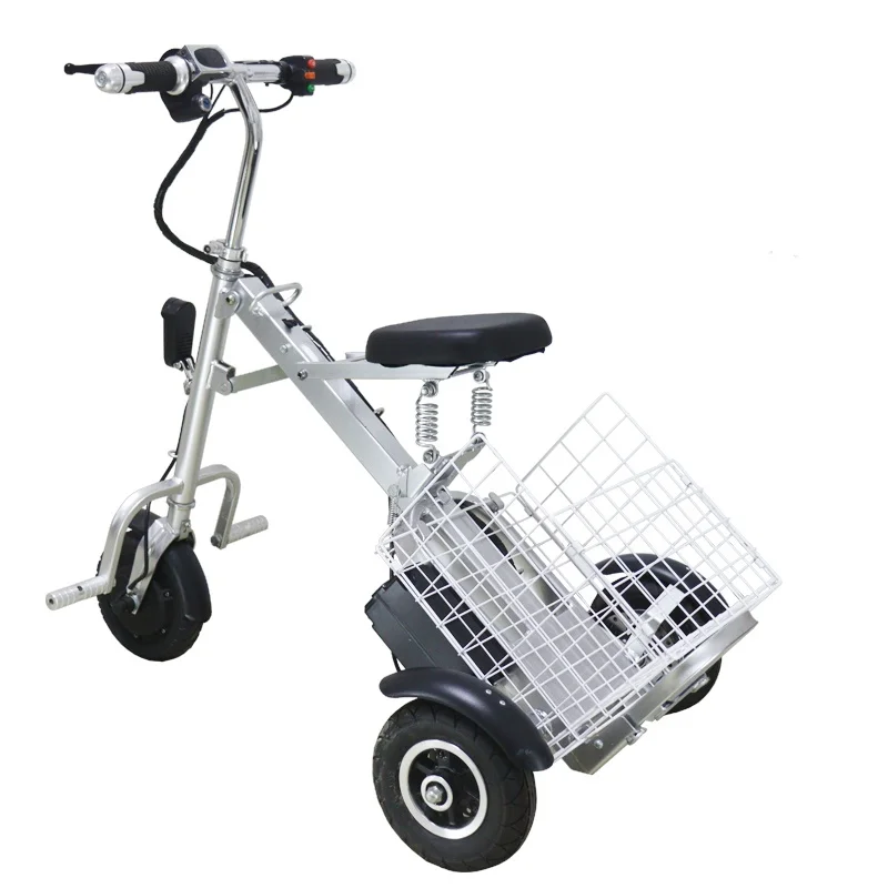 3 koleso skladacie elektrické trojkolesové skúter pre senior 250 W 36V Mini ľahký elektrický skúter s odnímateľnou batériou koša
