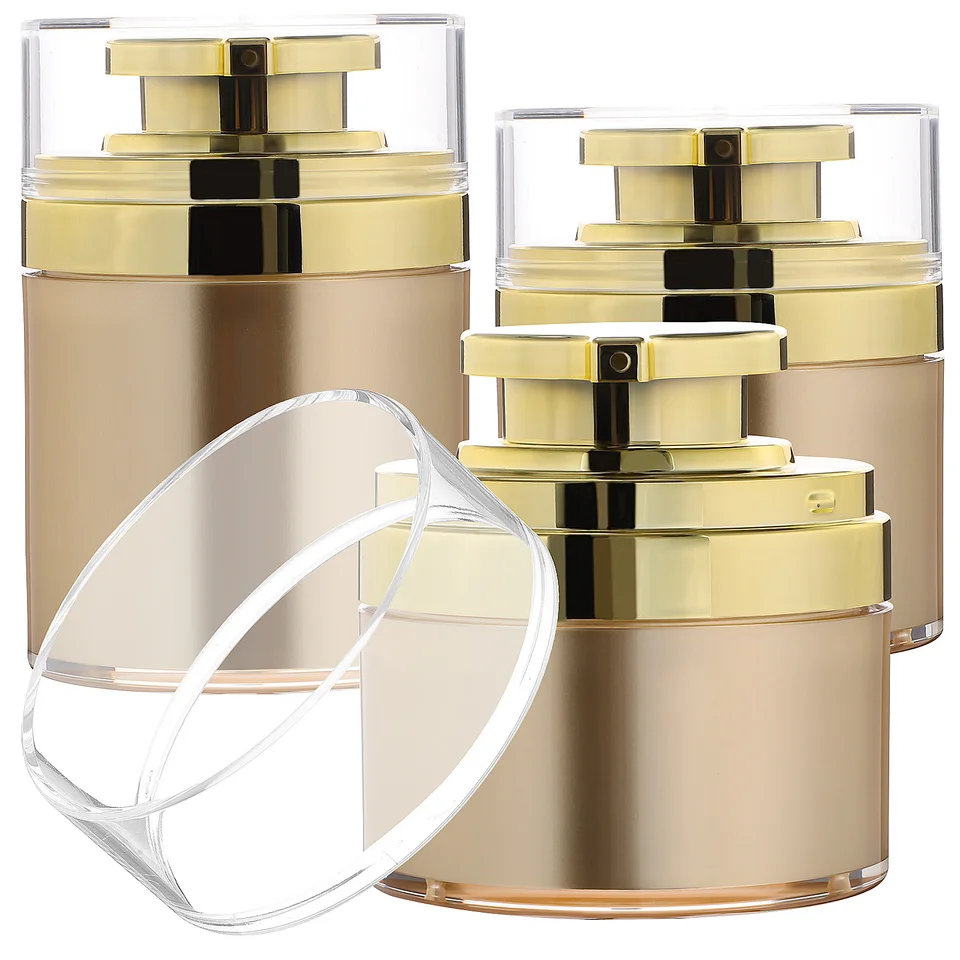 3 ks Airless Pump Jar Push Type Type Lotion Bottle Bottles Fľaše Container Cesta