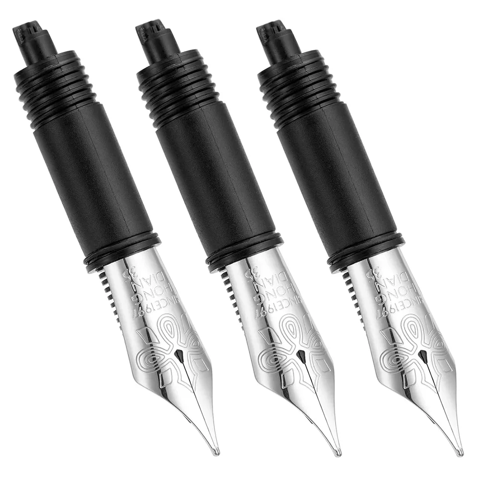 3 ks Hongdian Fountain Pen NIB #6 NIB (extra jemné, jemné, stredné NIB) pre 1860 Max, 1837, 660, N23 a N8