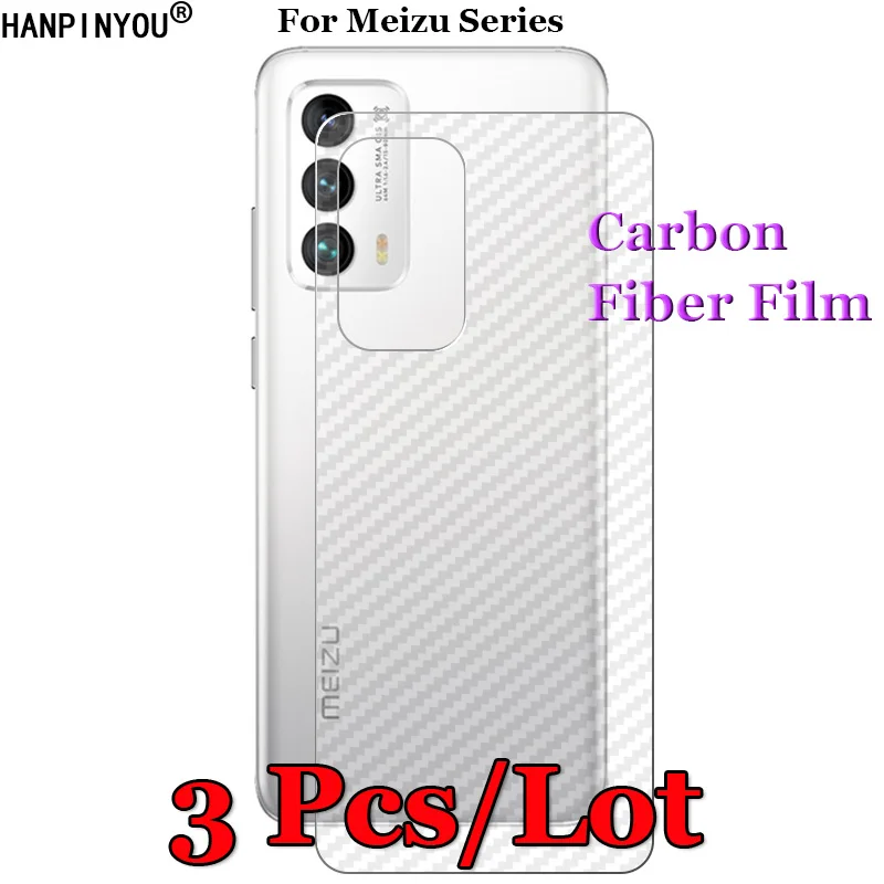 3 ks/veľa pre Meizu 21 20 18 18S 17 Pro 3d Non-Slip Clear Clear Carbon Film Ochranná nálepka Ochranná nálepka