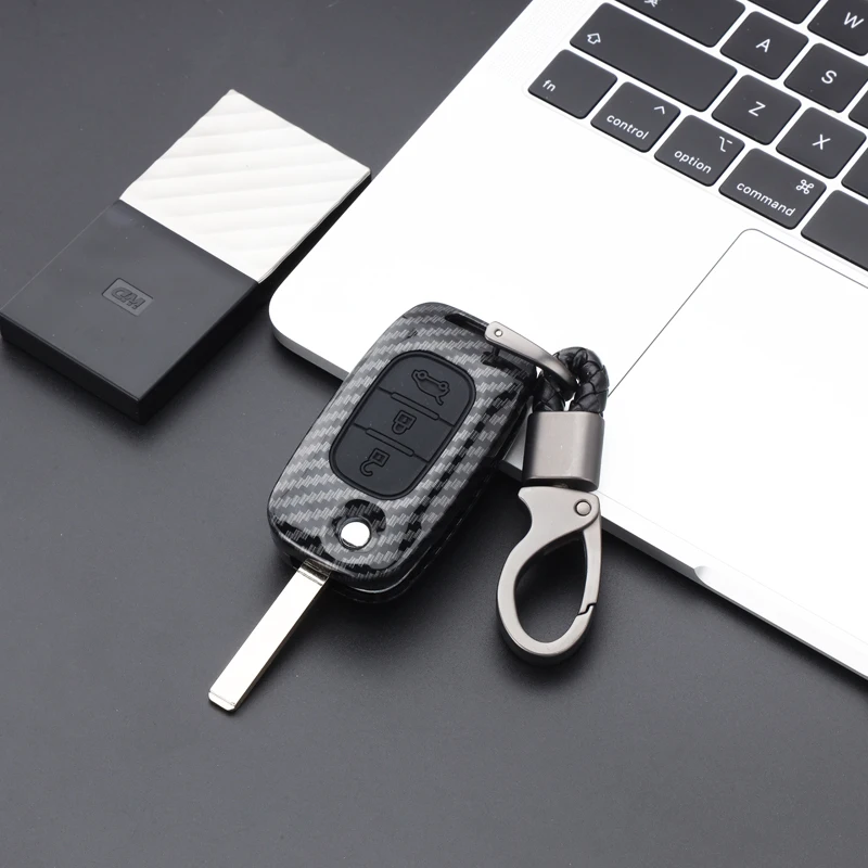 3 Kľúčové puzdro na tlačidlá ABS pre Renault Clio 3 Kangoo Modus Megane 2017 2018 Držiak krytu držiaka diaľkového pásu FOB Shell Protector Keyless