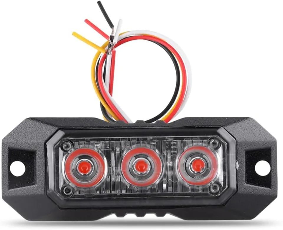 3 LED blikajúce bleskové bleskové svetlá pre vozidlo nákladného vozidla LED Mini Grille Head Núdzové majáky Výstražné svetlá majú synchronizačnú funkciu